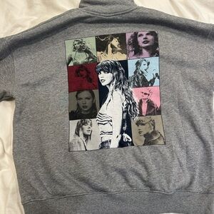 Eras Tour Grey Quarter Zip size small
